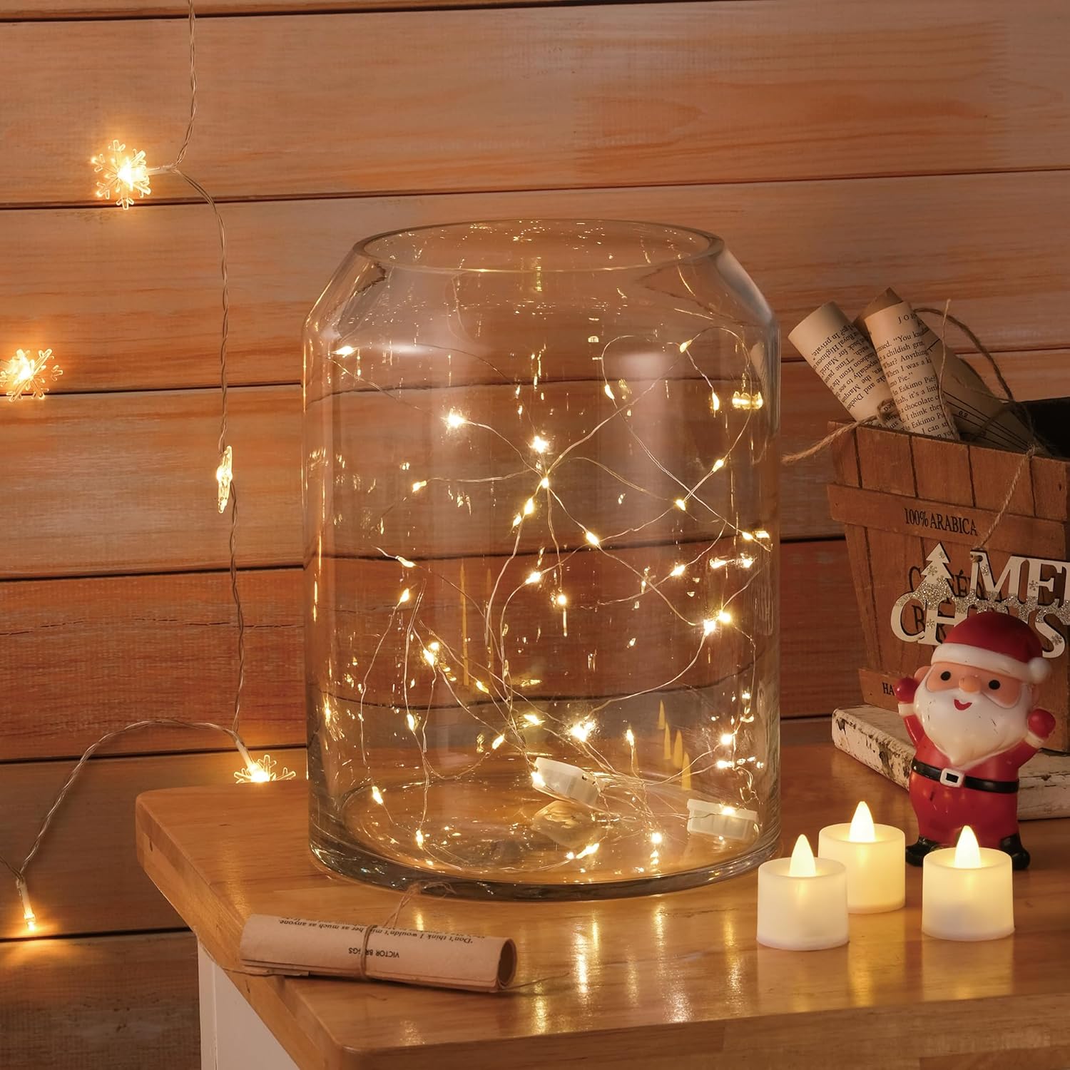 10" High 8" Wide Large Handmade Scandinavian Clear Glass Vase, Glass Flower Vase, Vase for Bouquet, Modern Glass Vase, Dome Glass Vase, Glass Terrariium, Hurricane, Centerpiece (Clear, 8"x10")