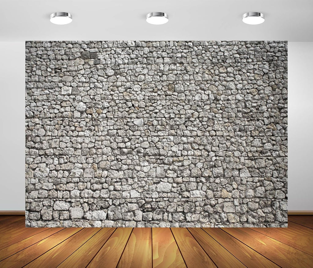 BELECO 10x8ft Fabric Stone Wall Backdrop for Photography Textured Brick Rock Stone Wall Background Vintage Stone Wall for Party Decorations Studio Booth Photo Props Wallpaper