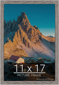 wallsthatspeak 11x17 Gray Barnwood Picture Frame for Puzzles Posters Photos or Artwork