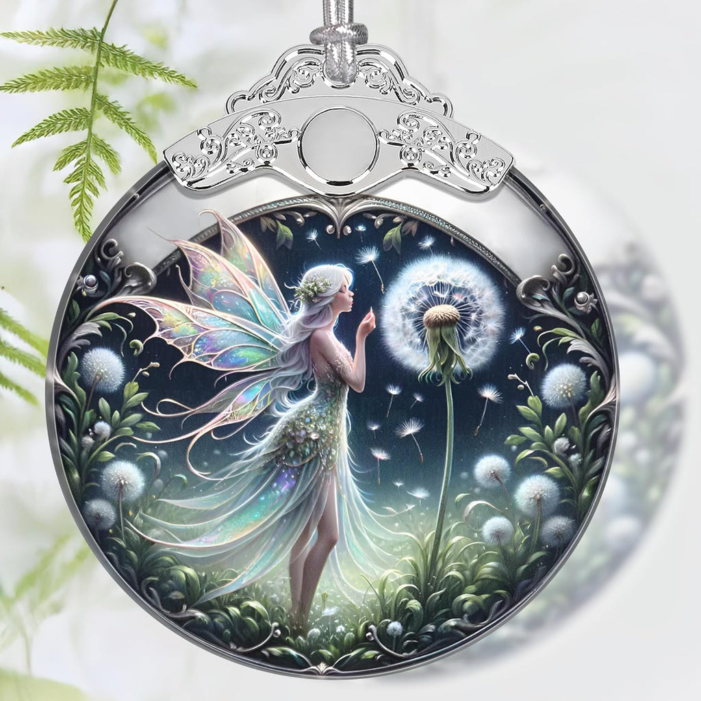 Christmas Ornament, 2025 Ornaments for Christmas Tree, Stained Glass Hanging Ornament, Holiday Ornaments, Unique Gift Idea - Fairy