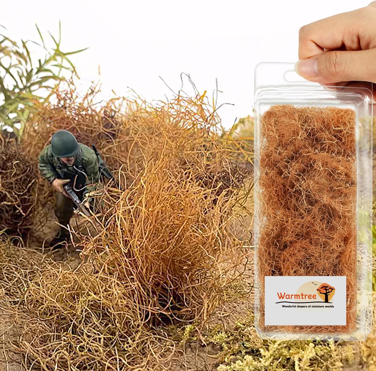Warmtree Simulation Grass Miniature Static Grass Model Grass Diorama Supplies Artificial Grass for Diorama Materials Train Landscape Railroad Scenery Sand Military Layout Model