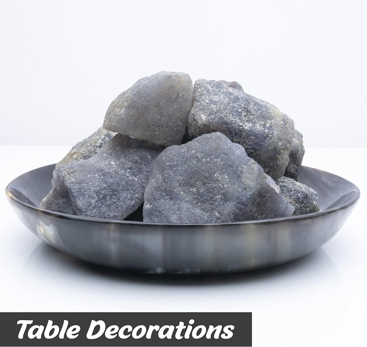 Crocon 1LB Iolite Rough Bulk Natural Stone Raw Gemstone Tumbling Cabbing Polishing Mining Chakra Balancing Reiki Healing Meditation Gift Good Luck Home Office Decor