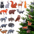 15 Pieces Christmas Felt Woodland Animal Ornaments Forest Animal Hanging Ornaments Felt Woodland Decor for Christmas Tree Home Decorations Gift Winter Birthday Party Supplies