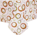 Walrus Heavy Duty Vinyl Tablecloth with Flannel Backing Waterproof Oil-Proof Plastic Table Cloth Stain-Resistant Wipeable Rectangle or Square Table Cover for Indoor and Outdoor (Circle，60x102 Inch)