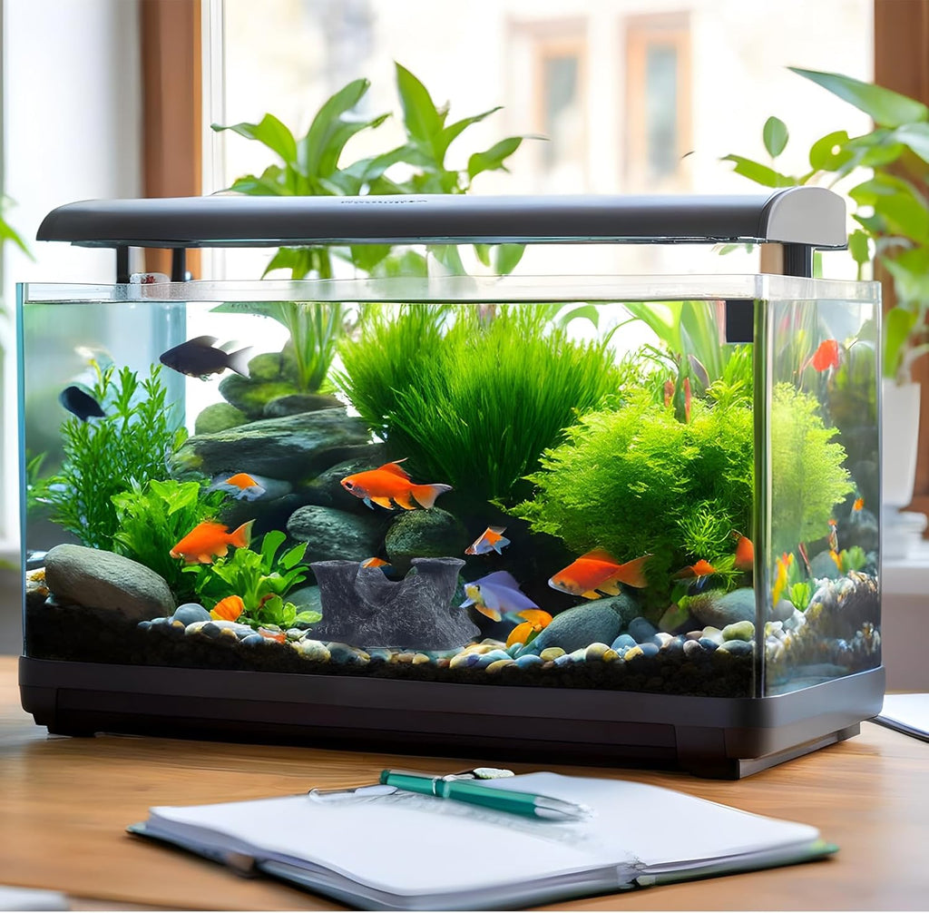 Saim Aquarium Cave Fish Tanks Decoration Simulate Tube Fish Hideout, Resin Fish Tube Viewing Tunnel for Betta Fish Tank Decor, Shrimp Tank Accessories Cichlid Caves