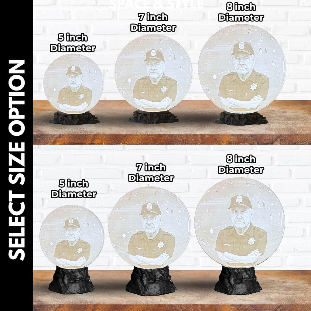 Personalized Retirement Moon Lamp with Custom Photo & Text | 3D Printed LED Night Light | Police, Military, Veteran, Teacher, Nurse Retirement Gift | Custom Farewell Keepsake for Men & Women