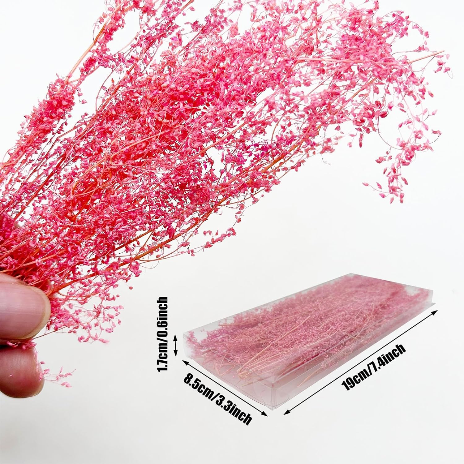 Woohome Static Grass Tuft Model Railway Artificial Grass Bushy Flower Cluster Vegetation Groups for Train Landscape Railroad Scenery, Pink
