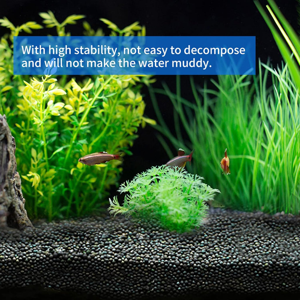2.2 LB Aquarium Gravel Natural Sand, Aquarium Fish Tank Bottom Water Grass Seeds Plant Sand Mud for Water Grass/Plants Growth, Contains Rich Organic Acid & Nutritional Ingredient