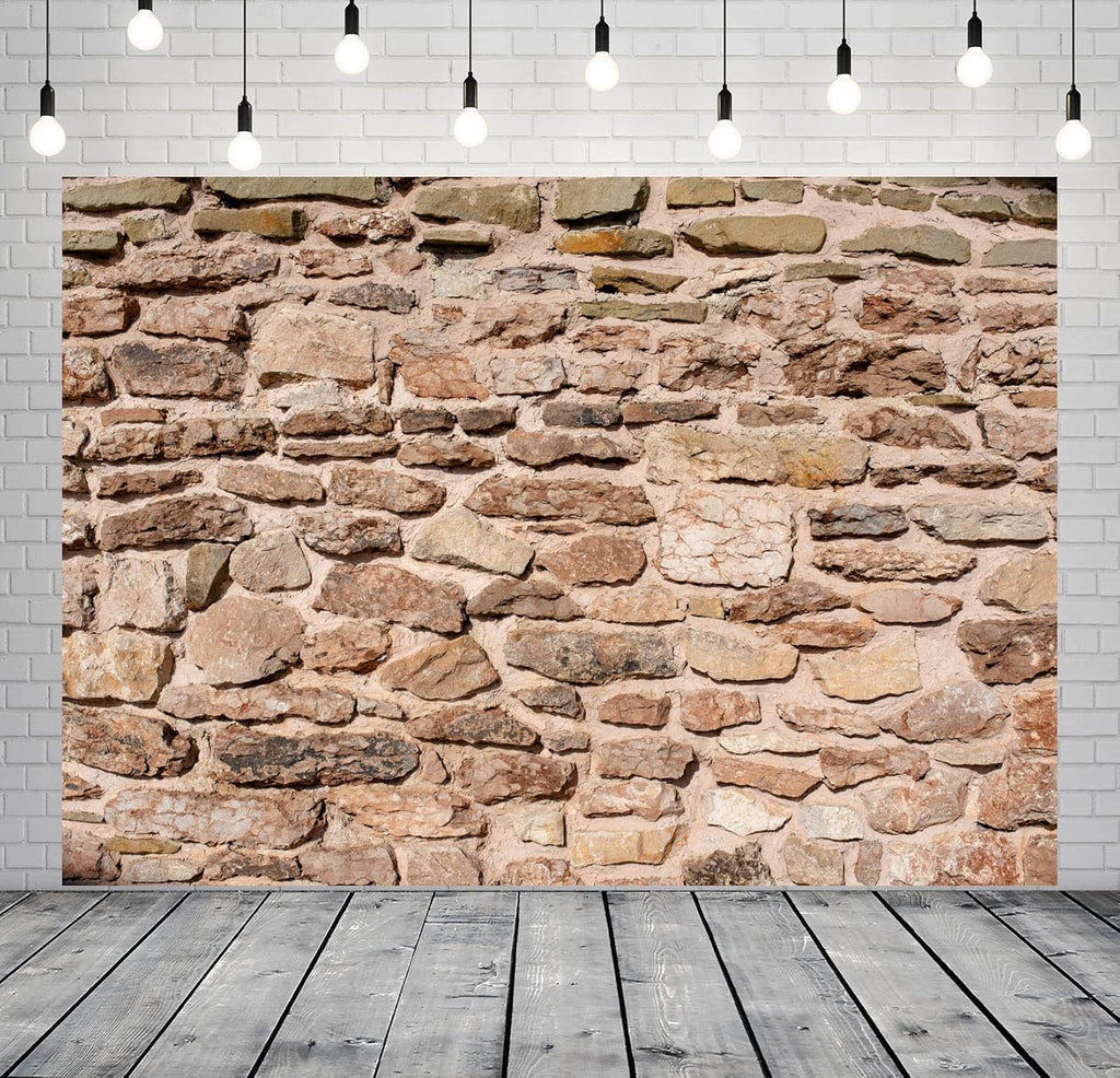 BELECO 20x10ft Fabric Vintage Brick Stone Wall Backdrop for Photography Ancient Rock Wall Textured Brick Stone Background Wallpaper Stone Wall Birthday Party Decorations Studio Booth Photo Props