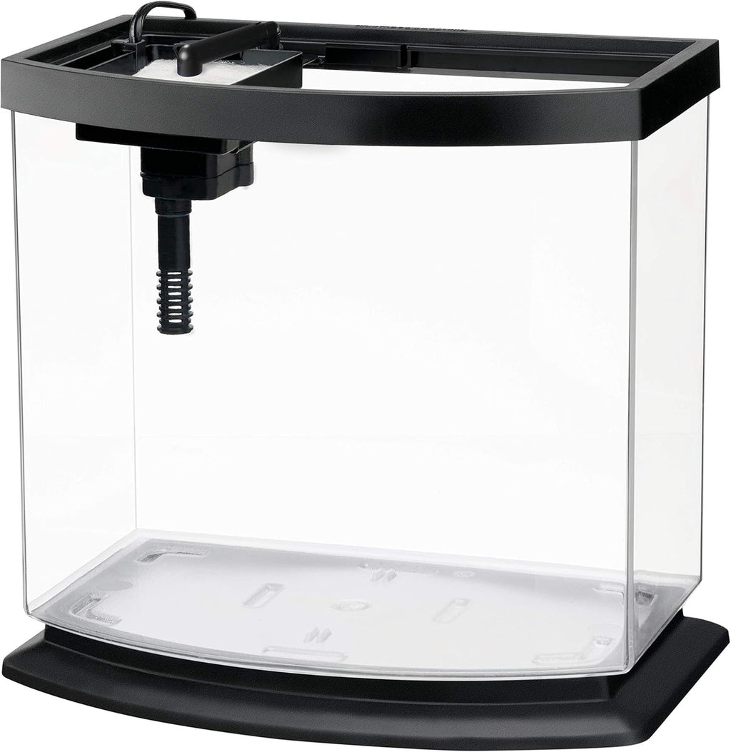 Aqueon LED MiniBow Small Aquarium Fish Tank Kit with SmartClean Technology, Black, 2.5 Gallon
