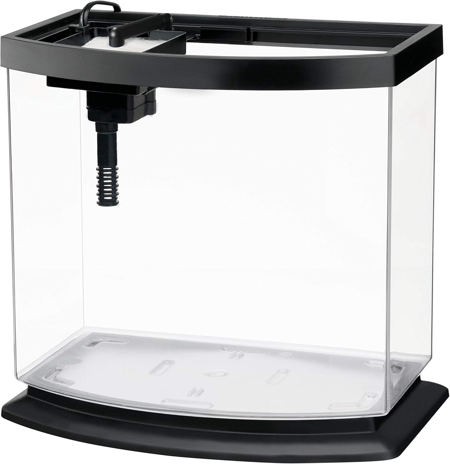 Aqueon LED MiniBow Small Aquarium Fish Tank Kit with SmartClean Technology, Black, 2.5 Gallon