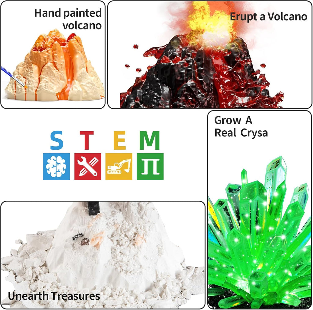 SNAEN 240+ Lab Experiments Science Kits, Chemistry Set, Crystal Growing, Erupting Volcano, STEM Activities Educational Toys Gifts for 6 7 8 9 10 11 Years Old Boys Girls Kids Toys