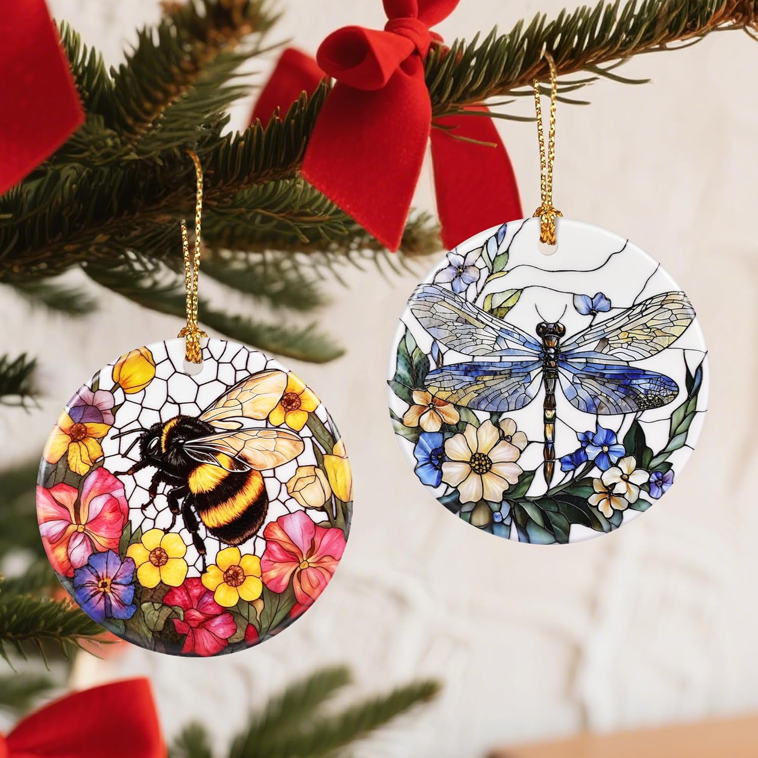 Christmas Ornaments, Dragonfly Ornament, Christmas Tree Ornaments, Xmas Decorations, Holiday Decorations, Gifts for Dragonfly Lovers, Holiday Party Gifts, and Xmas Gift Ideas