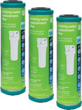GE Premium Single Stage Drinking Water System Replacement Filter, Fits GX1S01R Under Sink Filtration System, Replace Every 6 Months, FXUVC | (Pack of 3)
