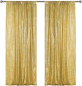 Sugargirl Gold Sequin Backdrop Curtain 2 Panels 2FTx8FT Glitter Gold Background Drapes Sparkle Photography Backdrop for Party Wedding Birthday Wall Decoration