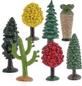 Realistic Plastic Trees Toys Plant Toy Set for Kids Sensory Bins Learning Toys Realistic Food Figurines School Projects Sand Box Decor