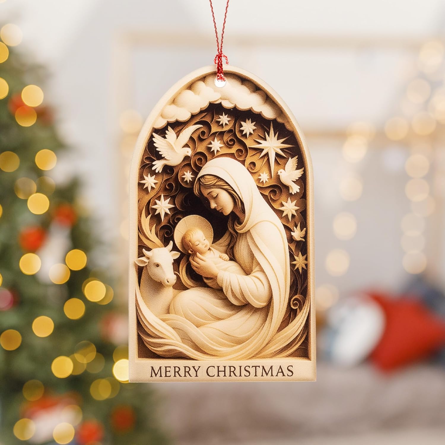 Christmas Nativity Ornament 2025 - Christian Christmas Ornaments - Religious Christmas Ornaments - Christmas Ornaments - Christian Christmas Decor - Christmass Decoration