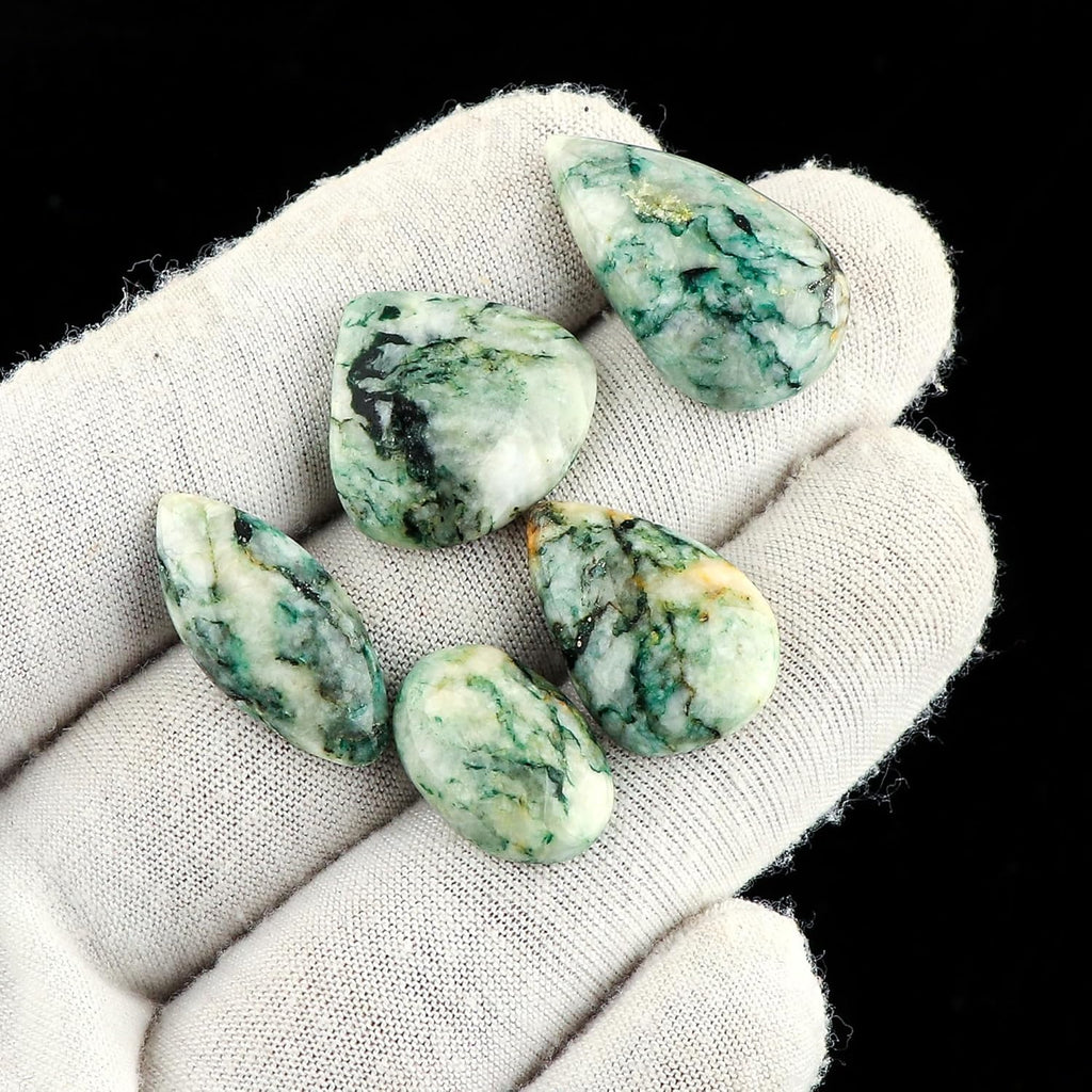 CRYSTALIS 5pcs AA+ Natural Dolomite Loose Gemstone Wholesale Bulk Cabochons Jewelry Making Supply, Chakra Healing Polished Stones, Wire Wrapping, DIY, Gem Collection, Mix-Shape