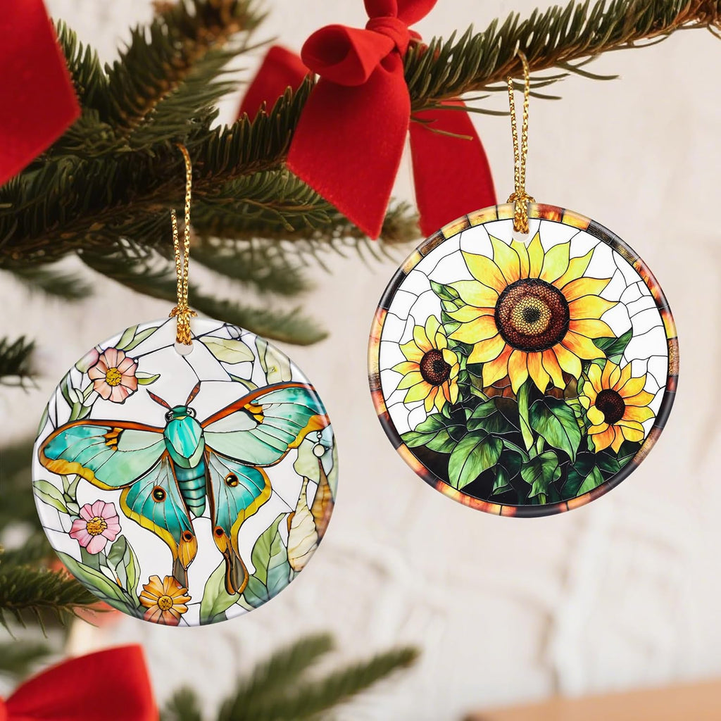 Christmas Ornaments, Sunflower Ornament, Christmas Tree Ornaments, Xmas Decorations, Holiday Decorations, Gifts for Sunflower Lovers, Holiday Party Gifts, and Xmas Gift Ideas