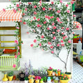 Warmtree Realistic Miniature Artificial Rose Vines - Cute Flower Decorations for DIY Mini Model Railway, Fairy Garden, Architecture, Diorama Scenery Landscape Layout (Flesh Pink)