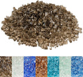 Skyflame High Luster 10-Pound Regular Fire Glass for Fire Pit Fireplace Garden Landscaping Bronze 1/4" Size