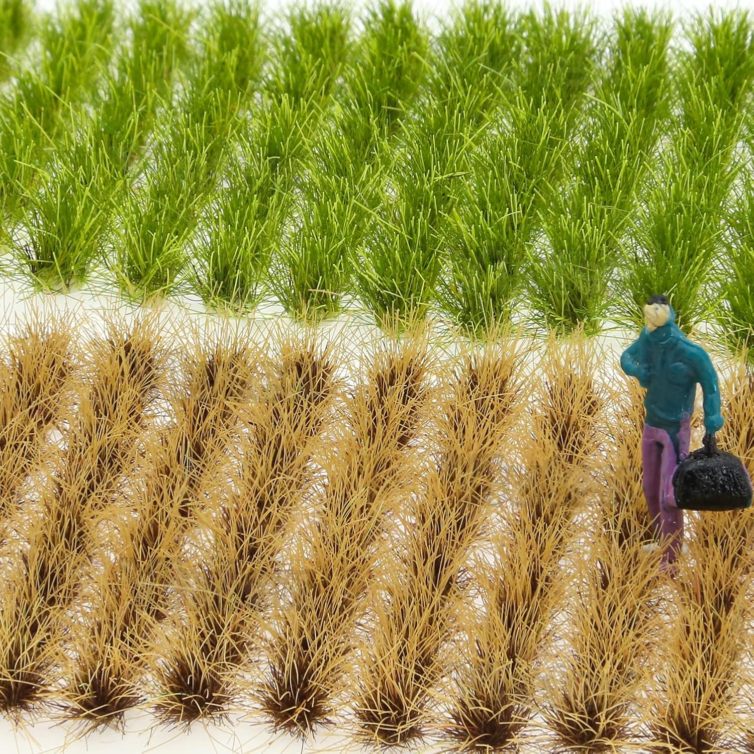 208-Piece 8mm Tall Diorama-Flowers-Grass Point Leaf Miniature Static-Grass for Model-Train-Scener Wargaming-Terrain ，Dioramas & DIY Crafts