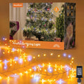 Fairy Lights Plug in, 10ft 200LED Indoor/Outdoor Cluster String Lights - Twinkle Copper Wire Christmas Tree Lights Waterproof for Bedroom Decor, Party, Patio, Garden，2pack