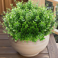 14 Bundles Artificial Grass UV Resistant for Patio Outdoors Fake Faux Silk Plants Realistic Plastic Grass Indoors Porch Window Home Decoration (14, Green Grasses)