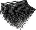 Aquarium Fish Tank Bottom Isolation 8 Pcs, Plastic Egg Crate Grid Divider Tray Egg (S 8pcs Black)