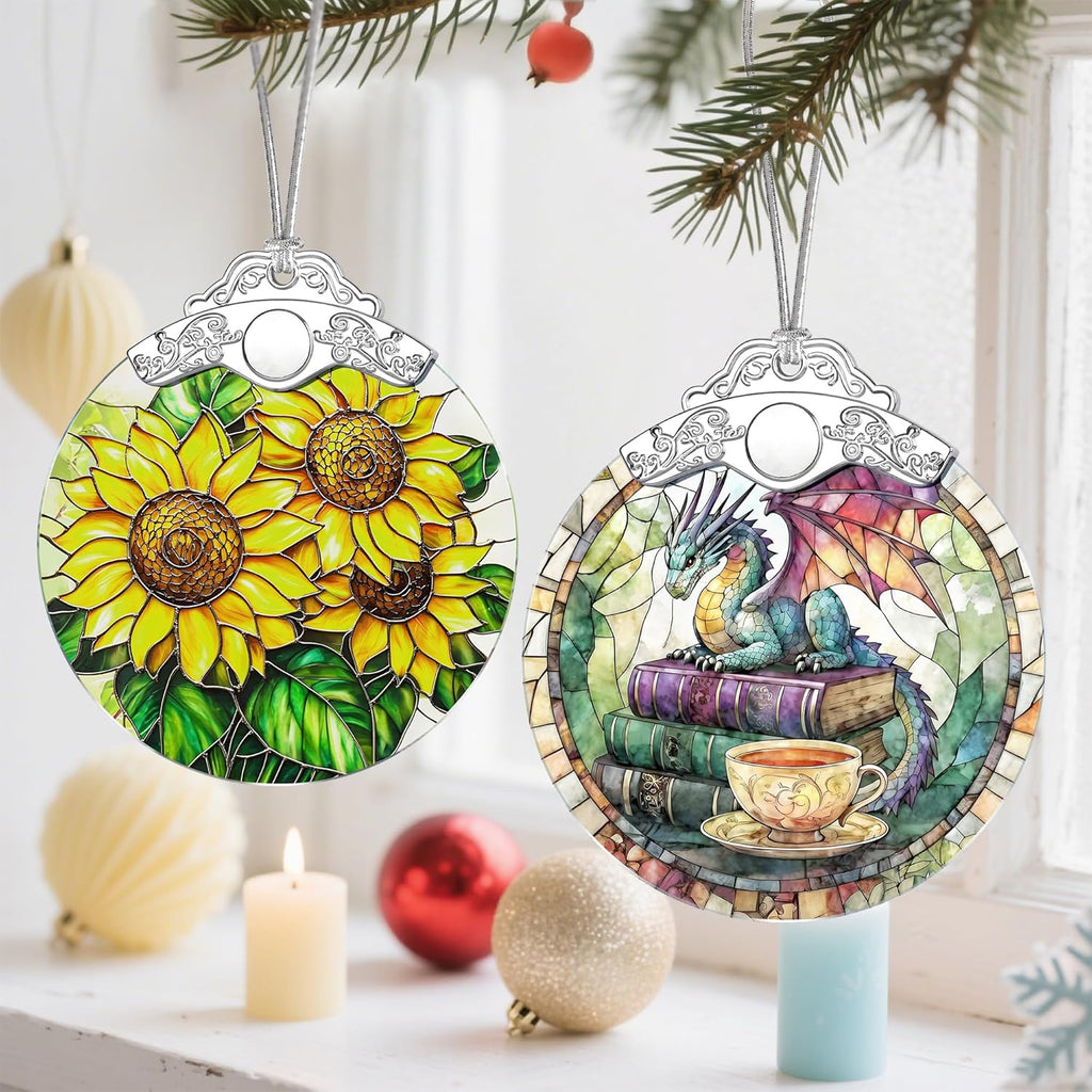 Christmas Ornaments, Christmas Decorations for Tree, Keepsake Ornaments, Holiday Ornament, Holiday & Xmas Gifts, Gifts for Dragon Lovers, Fantasy Lovers & Bookworms - Dragon-Theme