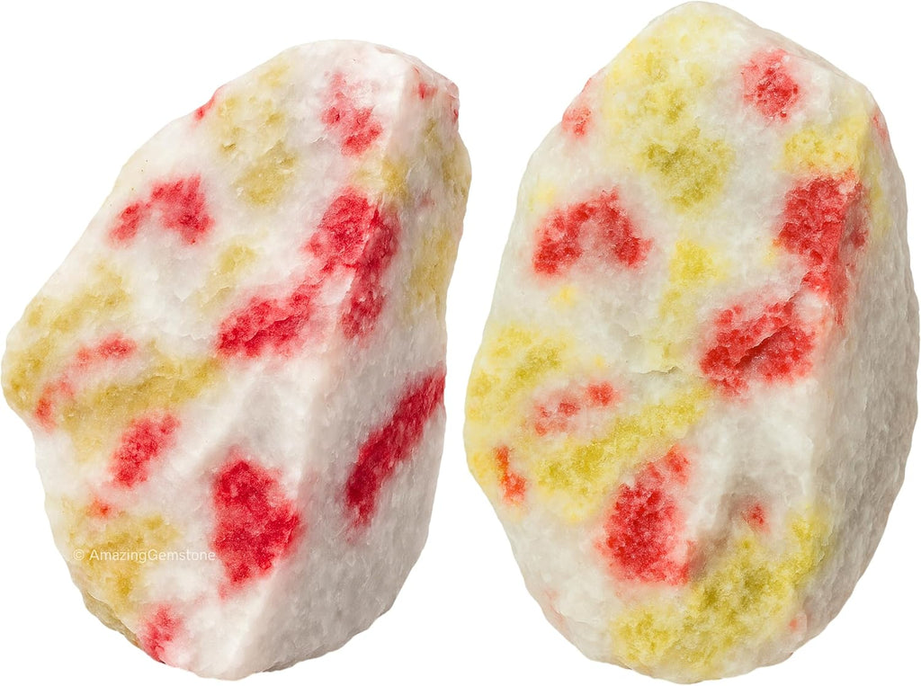 Amazing Gemstone Cinnabarite Raw Crystals and Healing Stones, Natural Rocks for Tumbling - DIY Raw Stones and Crystals, 2 Pieces