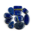 CRYSTALIS Wholesale 10pcs Natural Lapis Lazuli Loose Gemstone Bulk Cabochons Jewelry Making Supply, Chakra Healing Polished Stones, Wire Wrapping, DIY, Gem Collection, Mix-Shape, 14-20mm