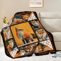 Fox Throw Blanket Orange Fox Stuff Gifts for Kids Girls Boys Adults Women Men Soft Cozy Warm Plush Fluffy Fuzzy Fleece Blanket Decor 50''X60''