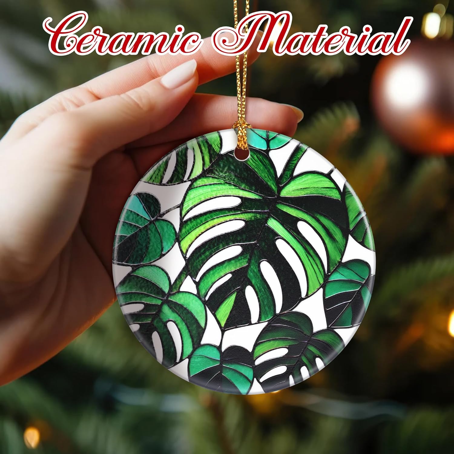 Christmas Ornaments, Monstera Leaf Ornament, Christmas Tree Ornaments, Xmas Decorations, Holiday Decorations, Gifts for Plant Lovers, Holiday Party Gifts, and Xmas Gift Ideas