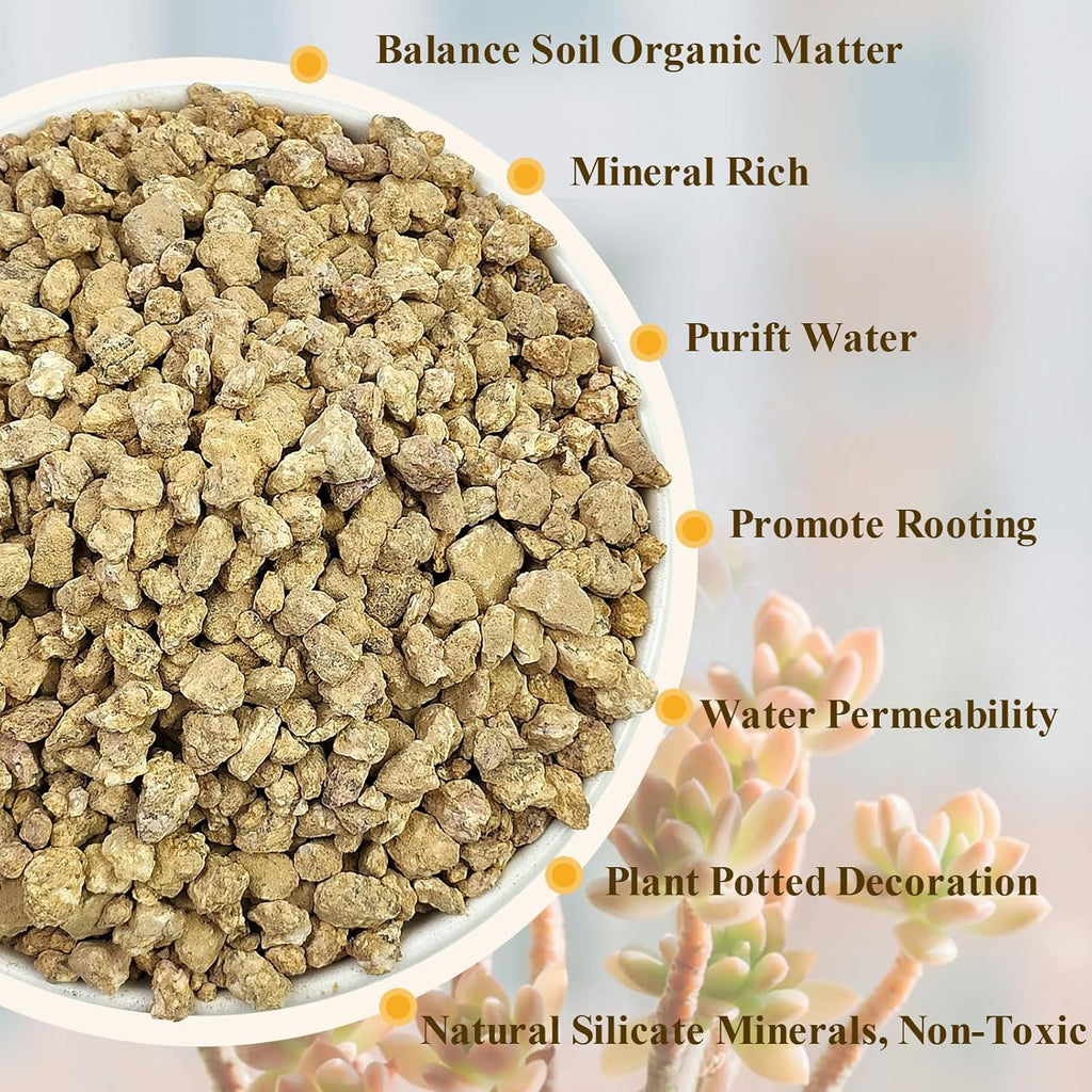 5 lbs Maifanitum Stones for Succulent,1/4 Inch Decorative Rocks for Indoor Plants, Bonsai, Soil Cover. Small Stones for Promote Soil Root Growth, Water Drainage and Plant Growth(5-8 mm)