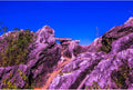 Reptile Habitat Background Blue Sky Rock Mountain Gobi Terrarium Background Eroded Stone Mountains Jungle Plants Aquarium Background Desert Blue Sky Mountain Fish Tank Background Vinyl 30x12in