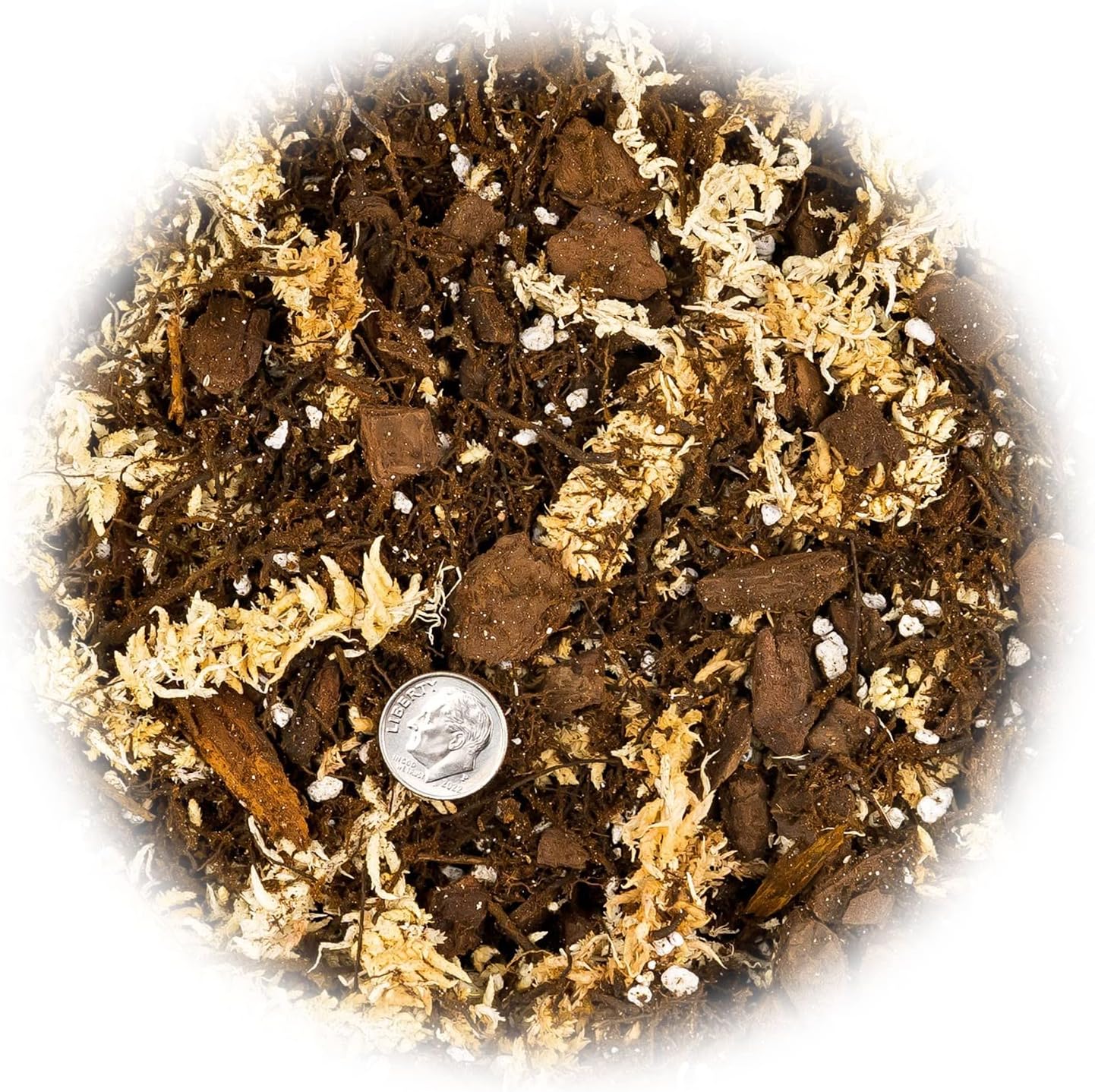 Gardenera Premium Orchid Mix by GARDENERA | Fern + New Zealand Pine Bark + Sphagnum Moss + Perlite | Best for Growing and Repotting Orchids - 4 Quart Bag