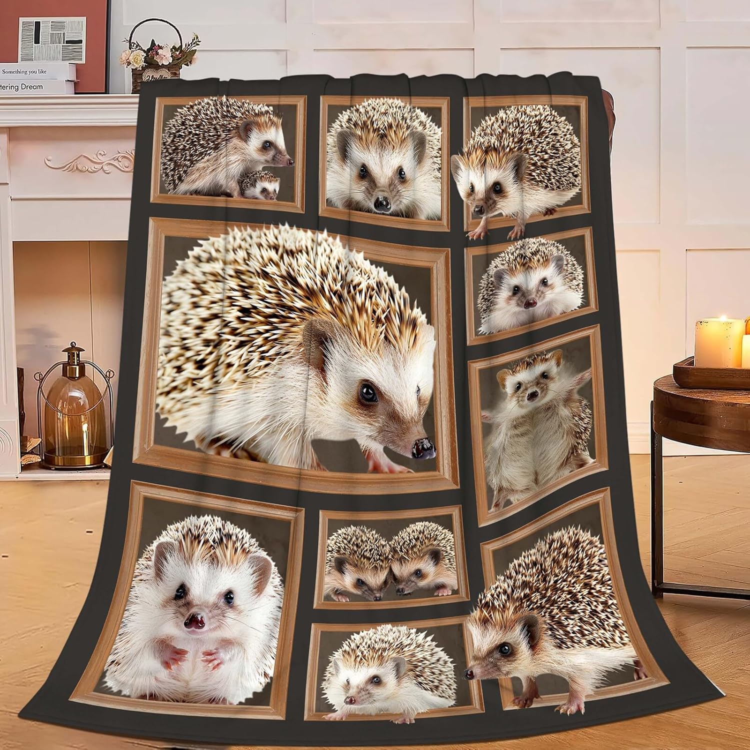 Hedgehog Blanket Hedgehog Throw Blanket Gifts for Girls Women Kids Boys Adults Men Super Soft Cozy Plush Fluffy Fuzzy Fleece Blanket Home Decor 40''X50''