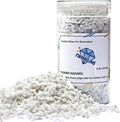 TWINKLING High Luster Fire Glass Gravel Stone Glitter,Broken Glass,Fire Gems Chips,Crushed Glass for Fire Pit Crafts Resin Art Aquarium Garden Decoration,3-6mm,1-Pound Jar (White Porcelain)
