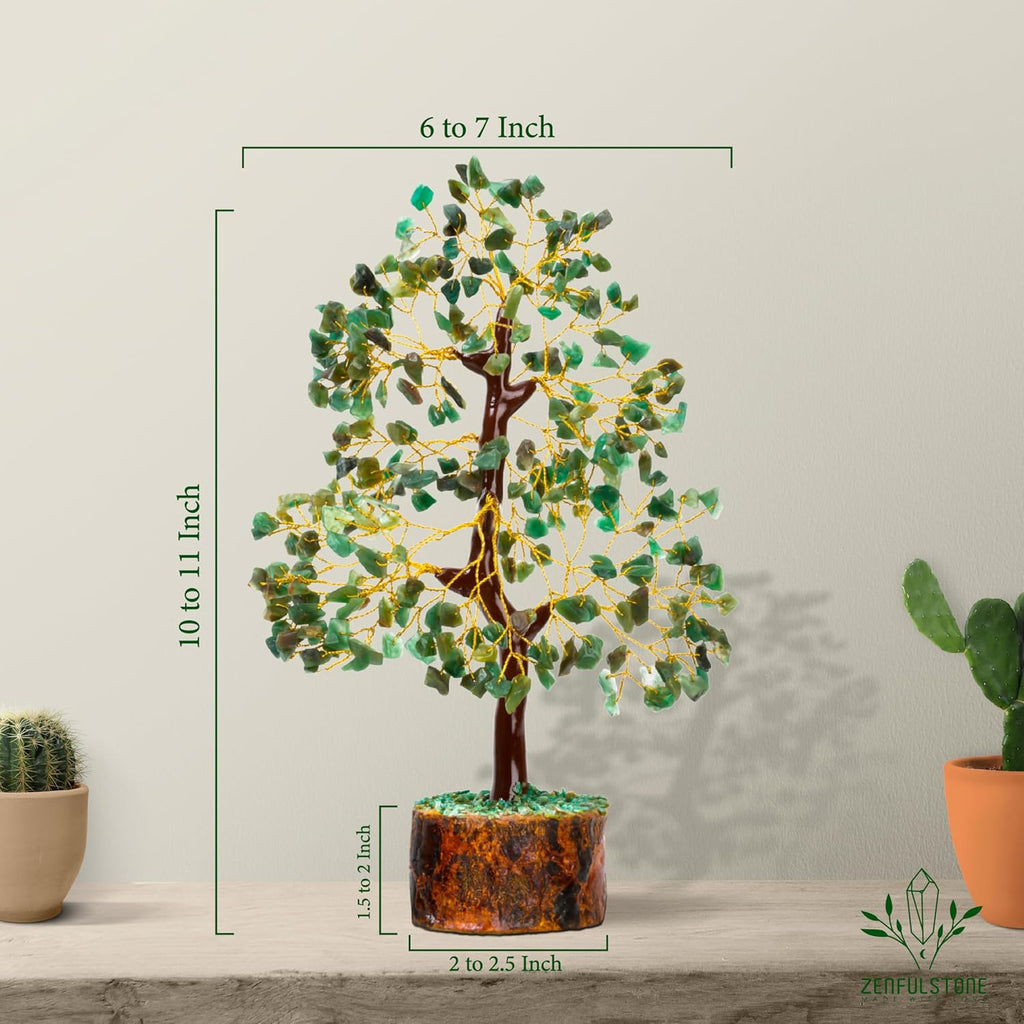 Green Jade Crystal Tree of Life for Luck & Prosperity Decor for Home and Office | Handmade Bonsai for Wealth & Balance and Good Fortune | Perfect Well-Being Gift for Loved Ones