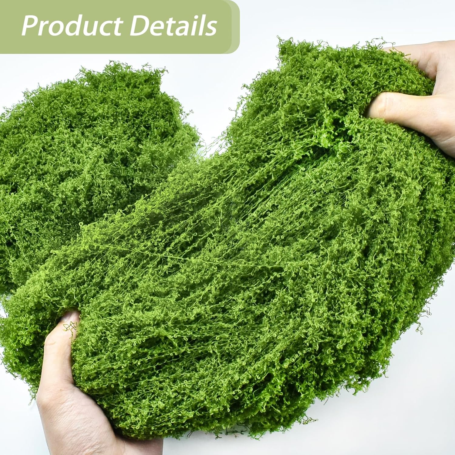 Fake Green Moss for Crafts 3.5 Oz Decorative Artificial Moss for Crafts Decorative Faux Moss Table Centerpieces Wedding Party Decor Fairy Garden Floral DIY