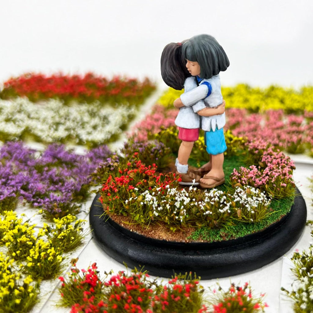 Woohome WoohomeArtificial Grass Clusters Simulation Flower Cluster Decoration Flower Cluster Vegetation Groups Mini Plant Tuft Railway Model Cluste for DIY Model Train Landscape Railroad Scenery