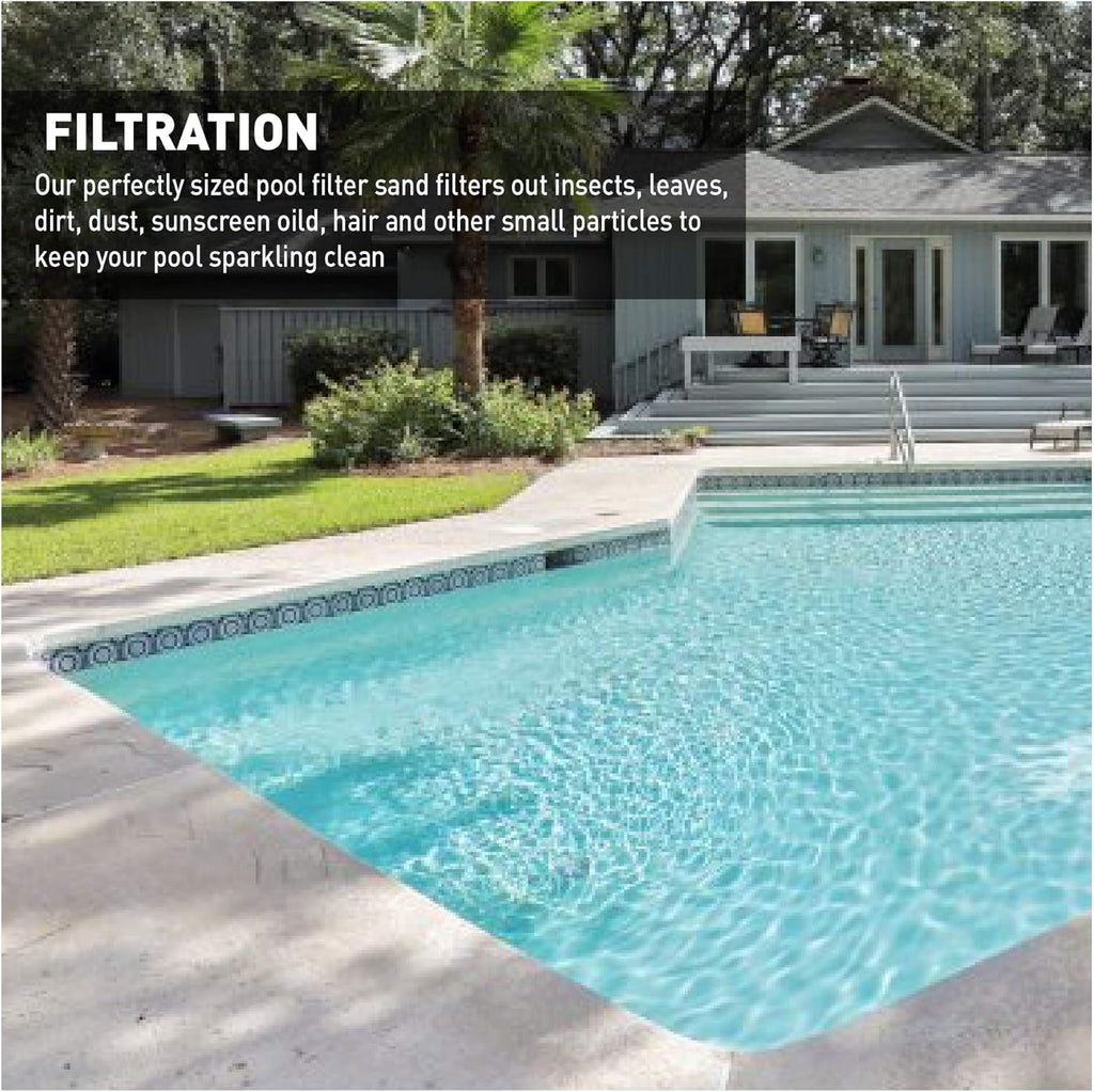 Palmetto Pool Filter Sand for Residential & Commercial Sand Filter Pumps, 50 Lbs