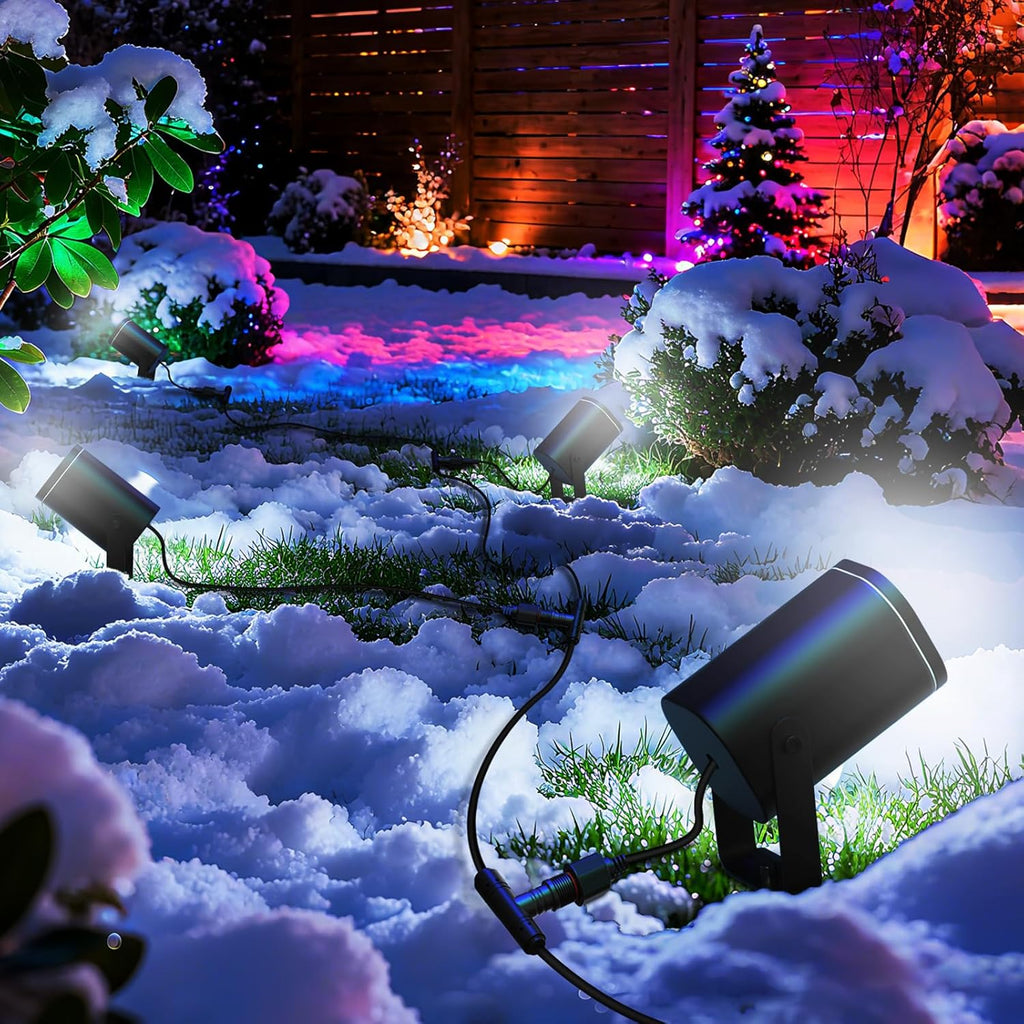 5FT Extension Cable for Go-ee Outdoor Spot Lights 2, IP68 Waterproof Extension Cord Compatible with Go*ee ‎H7093 H7094-4 Pin Plug Patio Decorations (5FT 2Pack)