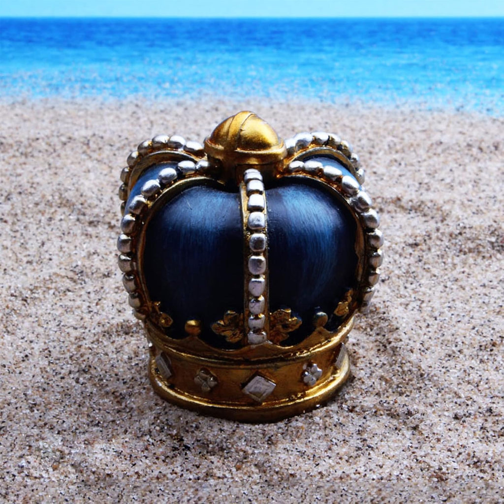 Crown Shaped Decorations Fish Tank Decor King Sculpture Collection Reptile Turtle Lizard Spider Tanks Terrarium Kingdom Figurine Statue Decor Ornament Pet
