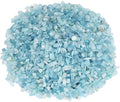 SUNYIK Aquamarine Tumbled Chips Stone Crushed Crystal Quartz Pieces Irregular Shaped Stones 1pound(about 460 gram)