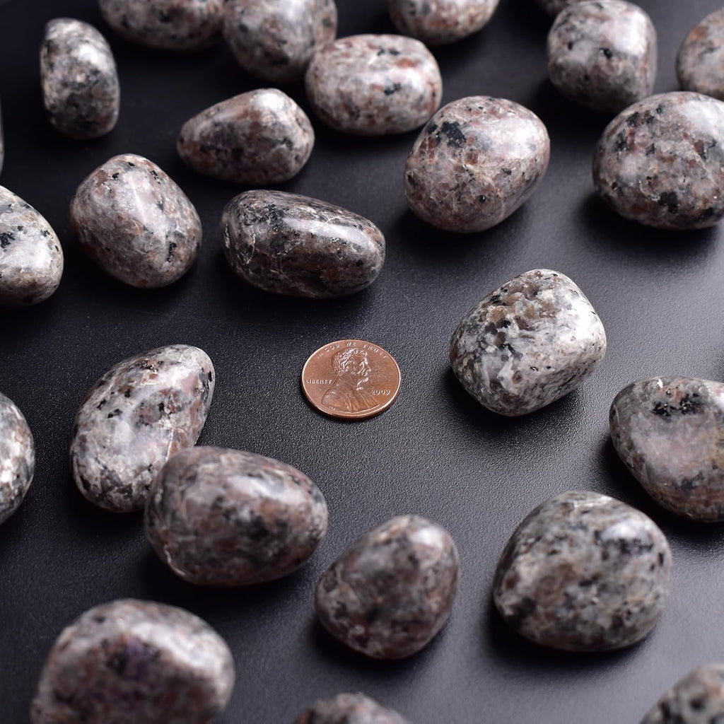 Polished Stone Set Yooperlite Crystals, 0.8" Handpicked Tumbled Gemstones Rocks, Pebbles for Reiki, Chakra, Healing, Home Decor