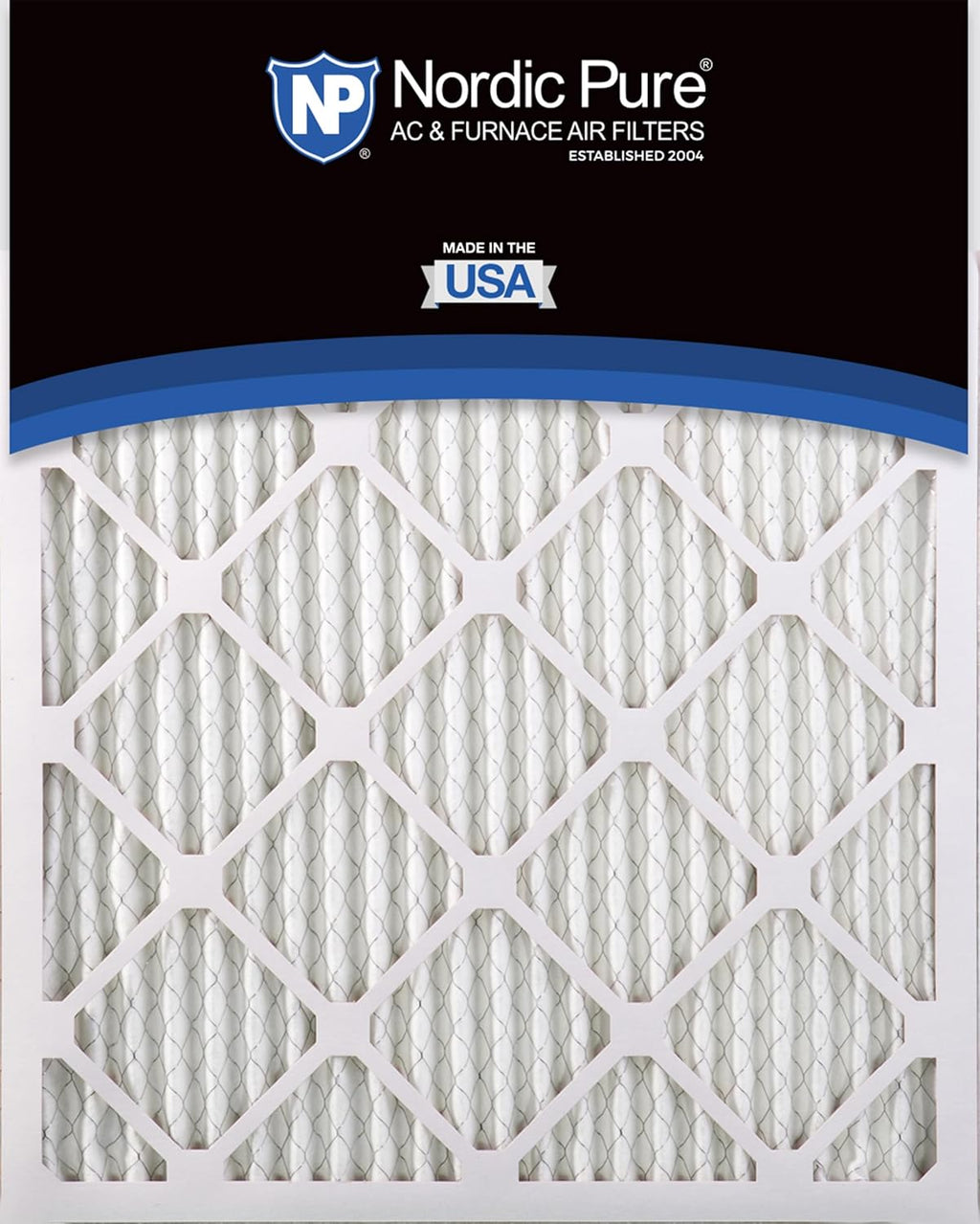 Nordic Pure 20x25x1 (19 1/2 x 24 1/2 x 3/4) Pleated MERV 14 Air Filters 12 Pack
