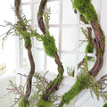 1Pcs 78.9inch Large Bendable Artificial Craft Moss Garland Faux Tall Tree Trunk Branches Grape Vines for Halloween Haunted Mansion Wedding Arch Room Outdoor Mantel Wall Hanging Forest Greenery Decor