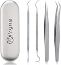 Premium Vinyl Weeding Tool Kit - Precision Stainless Steel Weeder - Hook and Pick with Fine Tweezers Crafting Set for Cricut Vinyl - by iVyne (Silver)